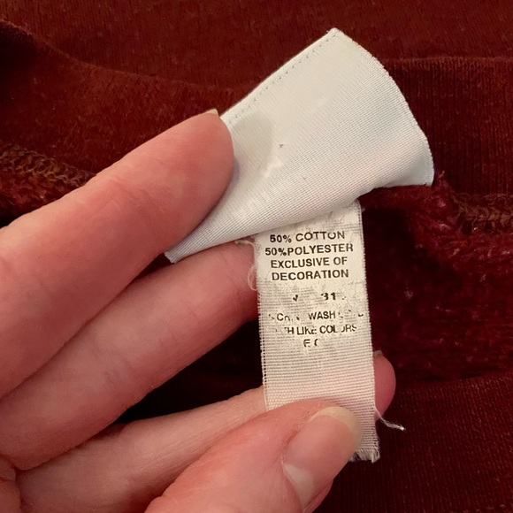 Vintage Harvard Champion Eco Authentic Terry Letter Maroon Sweatshirt Medium - Picture 6 of 13